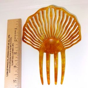 Art Deco Faux Tortise Shell Celluloid Hair Comb